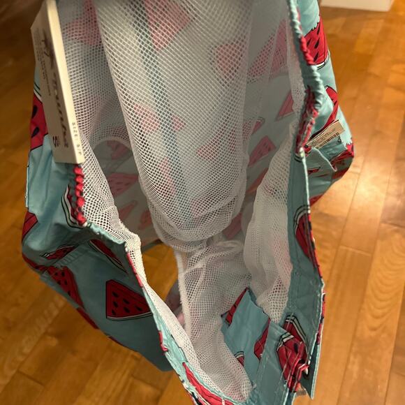 NWT runks Surf & Swim Co. Watermelon Sano Printed Swim Trunks size small - Picture 11 of 11
